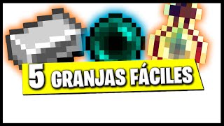 Las 5 Granjas más EFICIENTES y SENCILLAS de Minecraft Bedrock 121 [upl. by Hachman259]