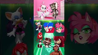 Hot Rouge x Hot Sonica Female x Hot Amy vs Talking Tom EXE vs Knuckles Echidnia x Coffin Dance Tiles [upl. by Nylodam]