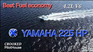 Fuel Economy on my Yamaha 225 HP Engine in the Crooked Pilot House [upl. by Randie167]