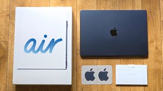 M3 Macbook Air 🌑MIDNIGHT BLUE🌑 Unboxing [upl. by Aryhs]