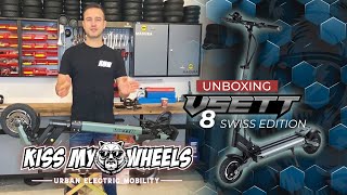 UNBOXING ELEKTRO SCOOTER VSETT 8  CH Strassenzulässig 500 Watts  bis 50 Km Reichweite [upl. by Neellek]