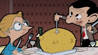 Dinner for Two  Mr Bean Official Cartoon [upl. by Deeyn]