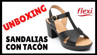 ✅ UNBOXING Sandalia Con Tacón FLEXI Para Mujer Estilo 102912 Color Negro Talla 24 [upl. by Tamera743]