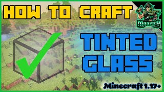 How to CRAFT and USE the TINTED GLASS Block  Minecraft 117 [upl. by Pevzner]