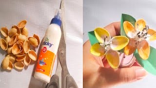 Pesta shell flower making tutorial  Carft video [upl. by Warila1]