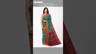 Odisha Cotton saree Suta Luga with matching cotton ikat blouse piece Sambalpuri  saree [upl. by Lazaro964]