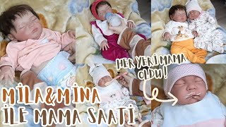 İKİ REBORN BEBEK İLE ÖĞLE RUTİNİ  MAMA SAATİ  Afternoon Routine With Two Reborn Babies rebornbaby [upl. by Ecidnarb273]