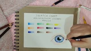 PRISMACOLOR COLORED PENCIL REVIEW  SWATCH CHART REVIEW [upl. by Halpern]