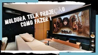 Como fazer moldura para sua tela de projeção [upl. by Kienan823]