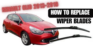 Renault Clio 20132019 Front Wiper Blades How To Replace Bayonet Heyner [upl. by Brendis]