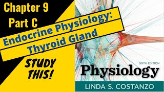 Costanzo Physiology Chapter 9C Endocrine Physiology Thyroid Hormone  Study This [upl. by Alliuqat]