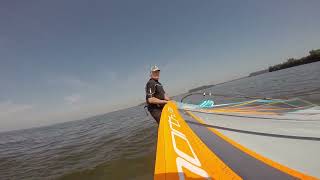 Windsurfing with Starboard Carve 139 amp Northsails S type 88 [upl. by Noirret]