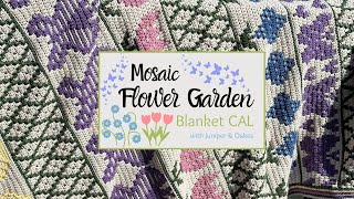 New mosaic crochet blanket pattern  Crochetalong [upl. by Etaner]