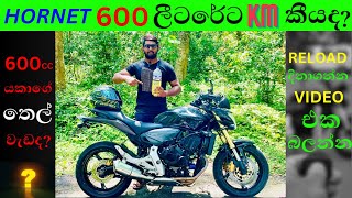 HORNET 600 පෙට්‍රල් ලීටරේකින් කොච්චර යනවදහරියටම දනගමු  HORNET 600 Fuel Consumption Test sinhala [upl. by Pepillo]