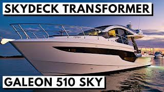 GALEON 510 SKY MOTOR YACHT TOUR  Skydeck Coastal Cruiser Liveaboard Luxury Power Yacht [upl. by Eentihw180]