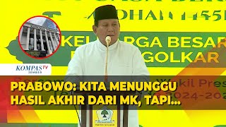 Prabowo Sebut Hormati dan Masih Menunggu Hasil Akhir MK Terkait Gugatan Sengketa Pilpres 2024 [upl. by Porush550]