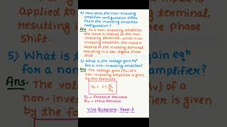 OpAmp as Non Inverting Amplifier Viva Questions Part 3 physicsviva physicspracticalbscphysics [upl. by Etnauq624]