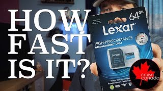 Lexar Micro SD 633X UHSI Speed Test [upl. by Atteuqahc]