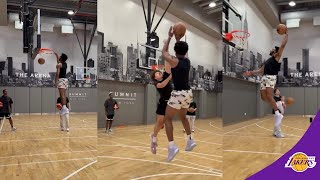 Bronny James shows off insane Bounce at Chris Brickleys workout 🤯👀bronnyjames lakers [upl. by Lerak752]