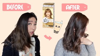 DYING MY HAIR  Liese milk tea brown hair color DIY review and tutorial 2023 emilyywang [upl. by Meggi]