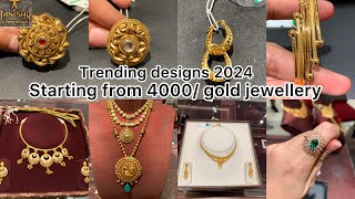 1gm Tanishq gold necklaceearringschain designs with price  gold jewellery  Tanishq jewellery [upl. by Ronn303]