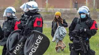 Homeless camp in Montreal is dismantled [upl. by Tudor970]