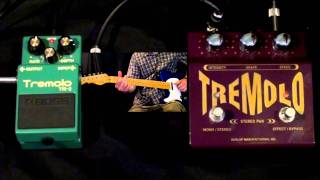 BOSS Tremolo vs MXR Tremolo [upl. by Pansir516]