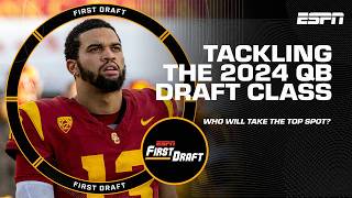 Who will take the TOP SPOT Mel amp Field Tackle The 2024 QB Draft Class 🏈  First Draft [upl. by Morgana]