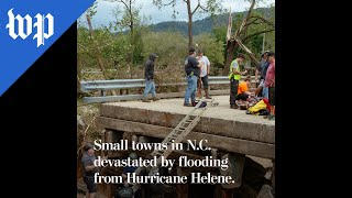 Small towns in NC devastated by Hurricane Helene flooding [upl. by Zucker]