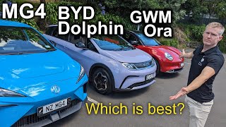 MG4  BYD Dolphin  GWM Ora  Which is best [upl. by Carver]