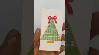 Plaid Watercolor Christmas Tree with Bow  Easy Holiday Art for Beginners christmasdecorating [upl. by Tnayrb]