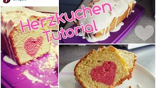 HERZKUCHEN Schnell amp Einfach BACKEN ❤ Rührkuchen mit Herz  Surprice inside cake  Tutorial 2015 [upl. by Swiercz]