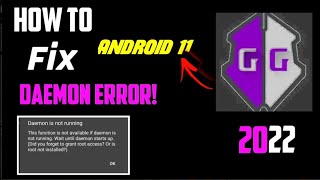 how to fix failed to run daemon on game guardian full tutorial 2022  GG error solution Android 11 [upl. by Yatnwahs]