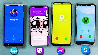 Facebook Bip Viber Skype amp Incoming Call iPhone XS  Xiaomi RN11  Nokia G31  Note 20 Ultra [upl. by Adyela]