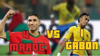 MOROCCO VS GABON 4 1 ALL GOALS MATCH RESUME [upl. by Aihsyla936]