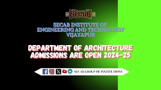 Department of ArchitectureAdmissions are Open 2024 25 [upl. by Latrena]