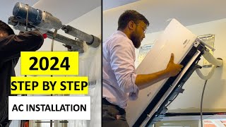 Split Air Conditioner Installation Step By Step 2024 [upl. by Herm]