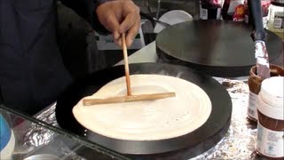 Paris amp London Street Food Making French Crepes [upl. by Mahgem48]