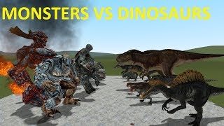 DINOSAURS VS MONSTERS  BIG BOSSES  GMOD FIGHTS [upl. by Nord]