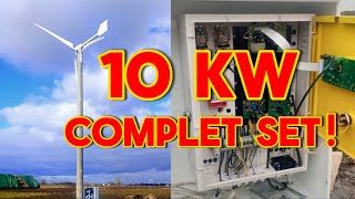 On Grid and Hybrid version 10KW wind turbine with controller and Deye Inverter [upl. by Leboff294]