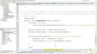 Implementing Comparable Interface Example 1 Student Class [upl. by Olemrac]