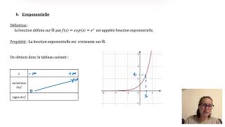 Fonctions logarithmeexponentielle [upl. by Krigsman639]