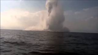 What a sea mine explosion looks like [upl. by Llenyaj]