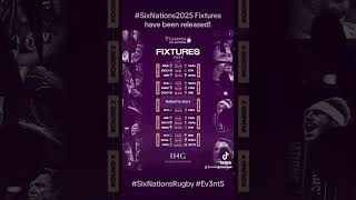 The Six Nations Fixtures for 2025  SportsEvents Ev3nt5 Rugby SixNations2025 SixNationsRugby [upl. by Esimorp]