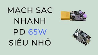 Mạch sạc nhanh điện thoại laptop Type C 65w siêu nhỏ gọn công suất cao [upl. by Enitnelav]