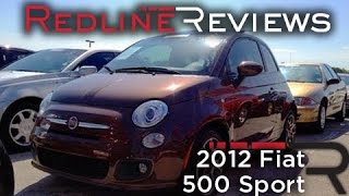 2012 Fiat 500 Sport Review Walkaround Start Up amp Rev Exhaust [upl. by Collie]