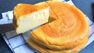 La tarta de queso al horno más fácil Súper esponjosa y con poco azúcar [upl. by Howarth]