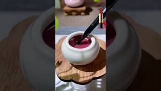 How to make lipstick from mangosteen fruit at home homemade lipstick makeup shorts handmade diy [upl. by Cherey]