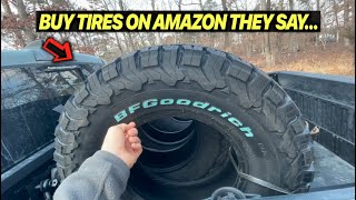 You Can Even Buy TIRES On Amazon 😂 BF Goodrich KO2 For My 2021 TRD Pro Toyota Tacoma [upl. by Feirahs]