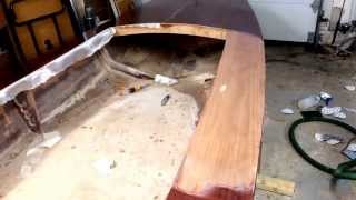 Boat building top deck fiberglass repair [upl. by Peterman]